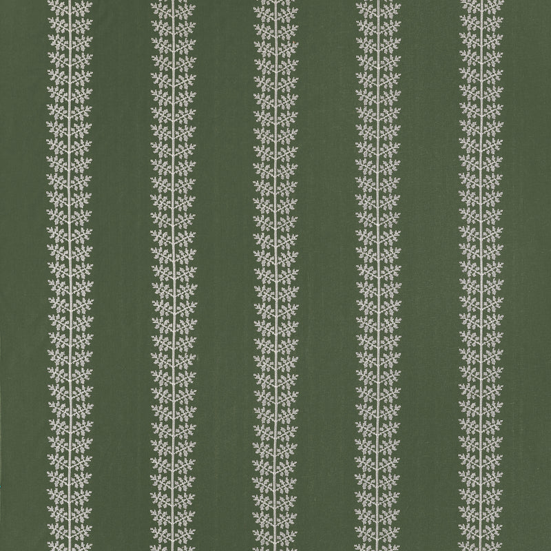 W710506 Amble Embroidery Olive Boxwood Fabric by Thibaut