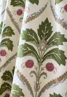 W710508 Kendall Damask Embroidery Olive Boxwood Fabric by Thibaut