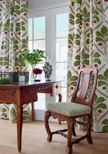 W710508 Kendall Damask Embroidery Olive Boxwood Fabric by Thibaut