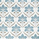W710509 Kendall Damask Embroidery Mineral Boxwood Fabric by Thibaut
