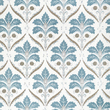 W710509 Kendall Damask Embroidery Mineral Boxwood Fabric by Thibaut