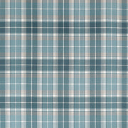 Scot's Plaid Spa Blue Boxwood Fabric by Thibaut