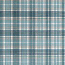 W710534 Scot's Plaid Spa Blue Boxwood Fabric by Thibaut