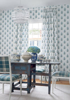 W710534 Scot's Plaid Spa Blue Boxwood Fabric by Thibaut