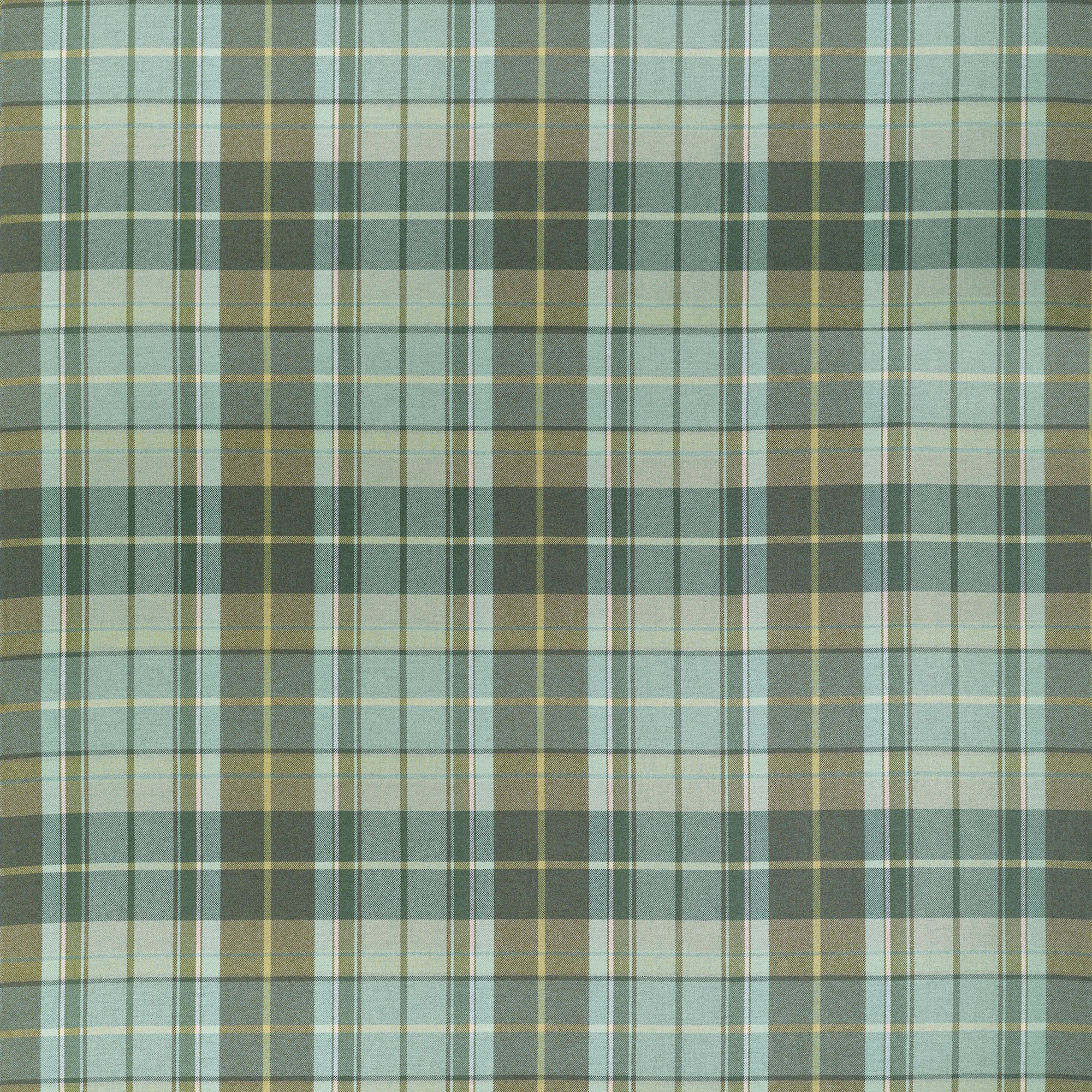 W710535 Scot's Plaid Sage Boxwood Fabric by Thibaut