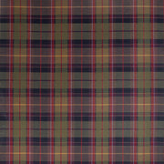 Scot's Plaid Olive and Cranberry Boxwood Fabric by Thibaut