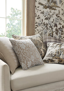 W710537 Scot's Plaid Beige Boxwood Fabric by Thibaut