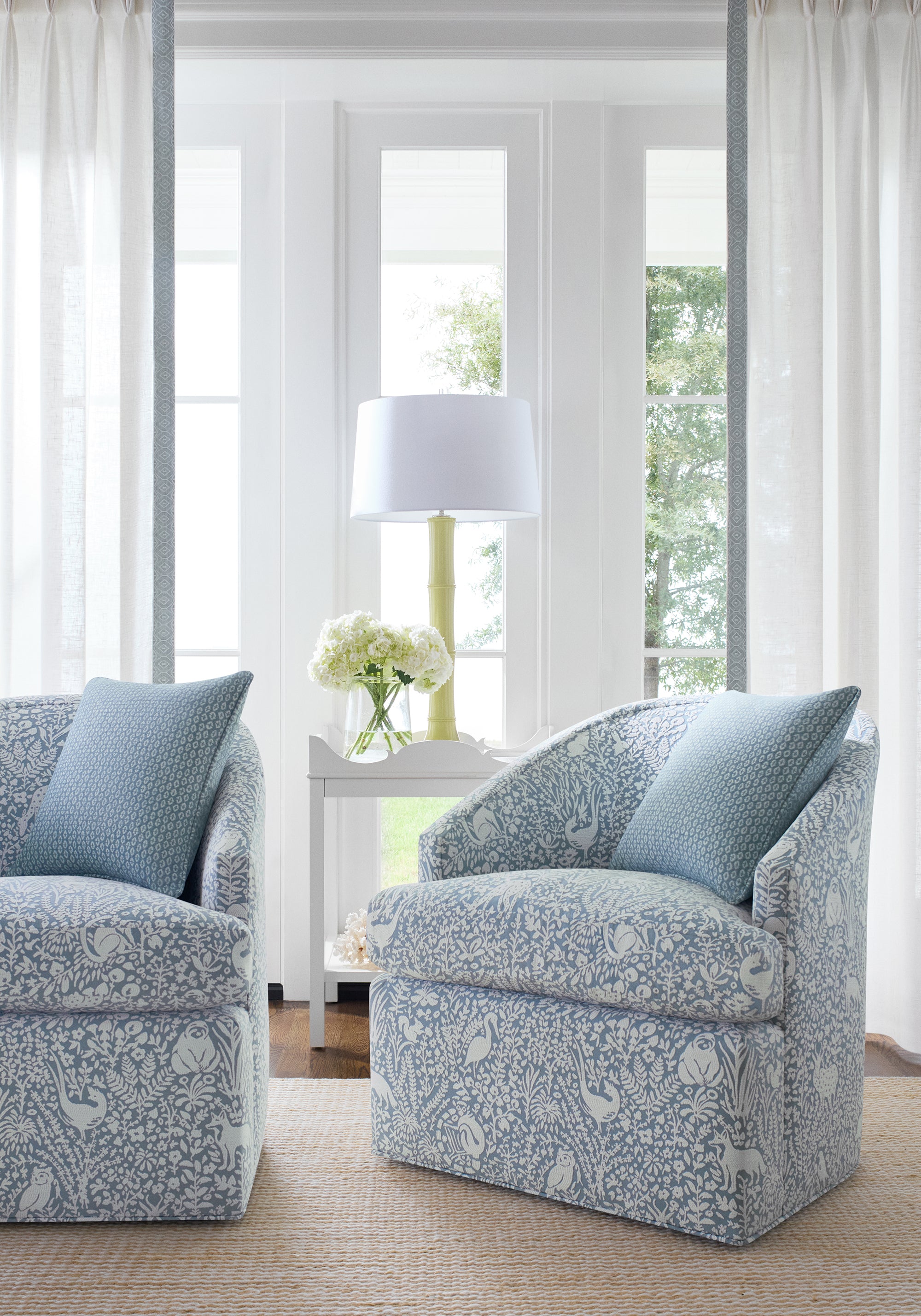 W711106 Kindred Powder Acadia Fabric by Thibaut