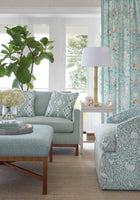 W711108 Kindred Mineral Acadia Fabric by Thibaut
