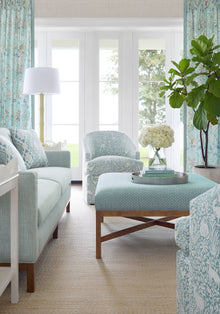 W711108 Kindred Mineral Acadia Fabric by Thibaut