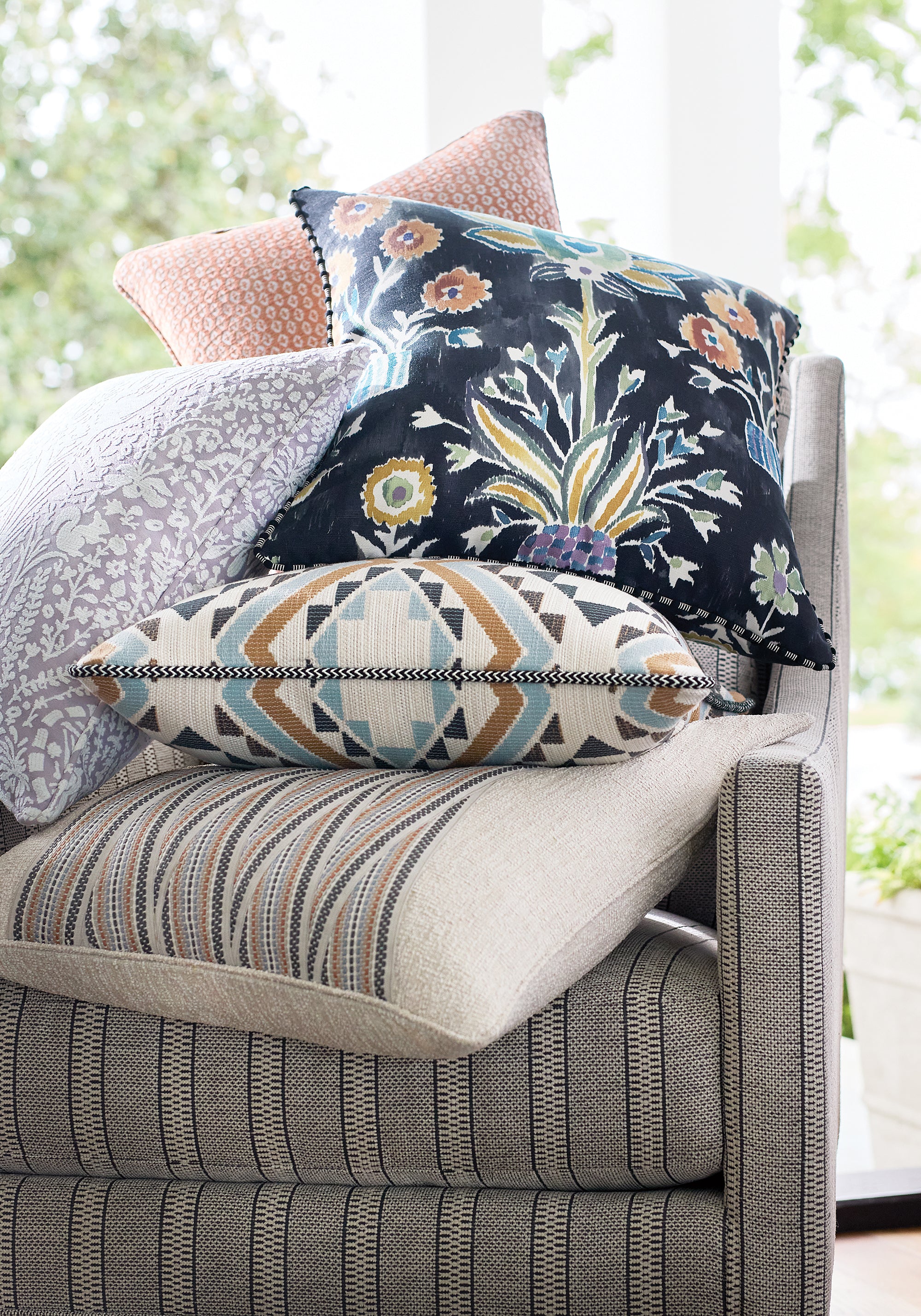 W711109 Kindred Lilac Acadia Fabric by Thibaut