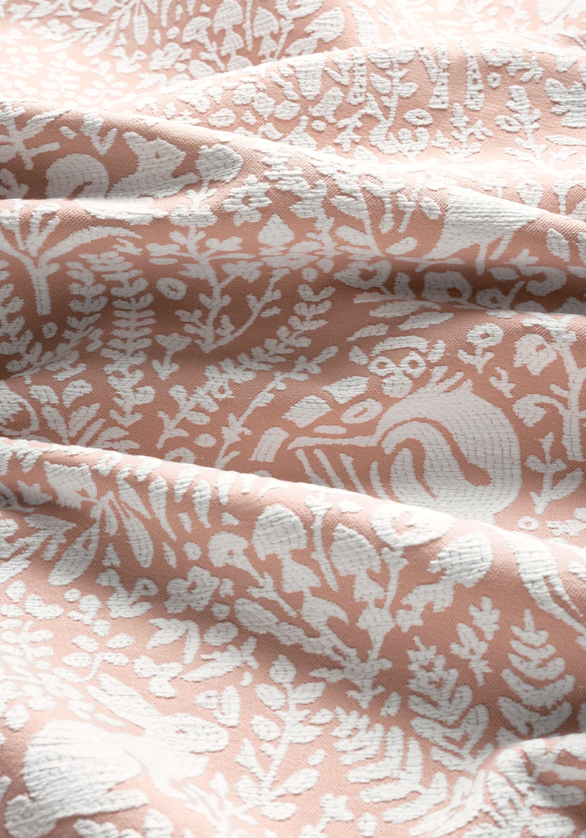 W711110 Kindred Apricot Acadia Fabric by Thibaut