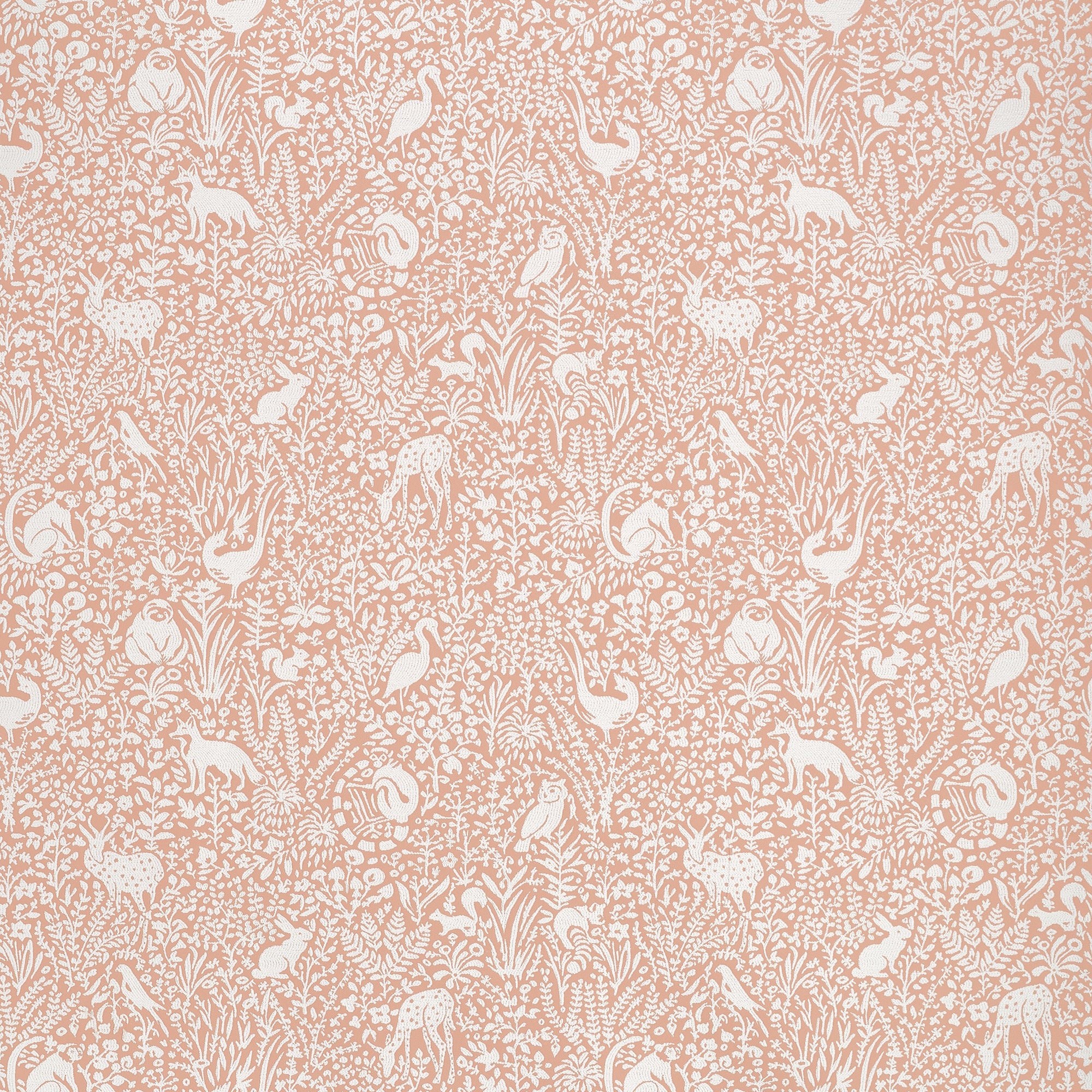 W711110 Kindred Apricot Acadia Fabric by Thibaut