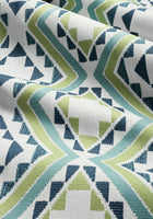 W711112 Sagamore Pear and Navy Acadia Fabric by Thibaut