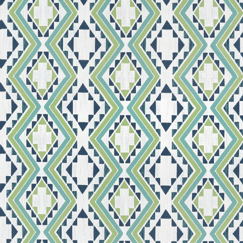 W711112 Sagamore Pear and Navy Acadia Fabric by Thibaut