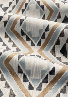 W711113 Sagamore Toffee and Charcoal Acadia Fabric by Thibaut