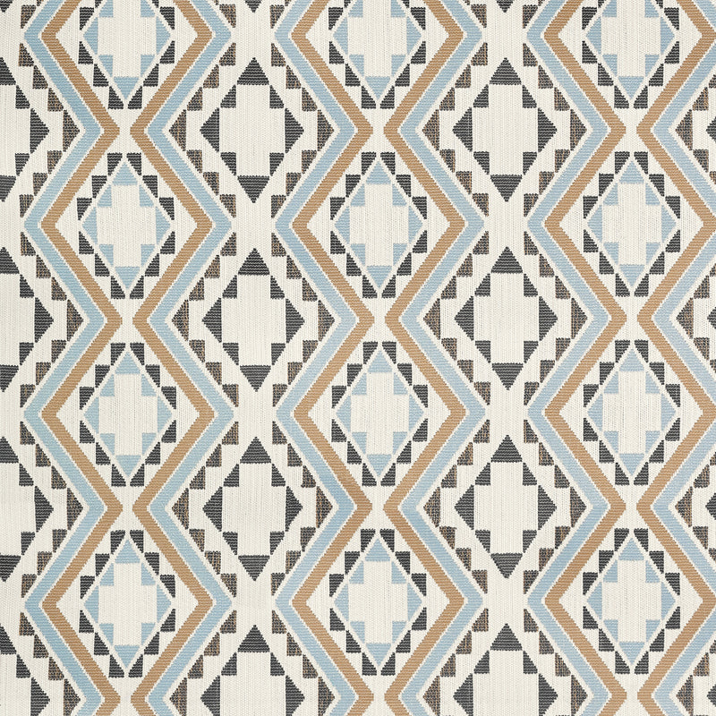 W711113 Sagamore Toffee and Charcoal Acadia Fabric by Thibaut