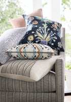W711121 Emmons Stripe Charcoal Acadia Fabric by Thibaut