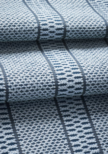 W711123 Emmons Stripe Navy Acadia Fabric by Thibaut