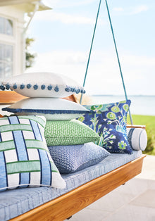 W711123 Emmons Stripe Navy Acadia Fabric by Thibaut