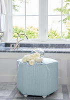 W711126 Wrigley Aqua Acadia Fabric by Thibaut