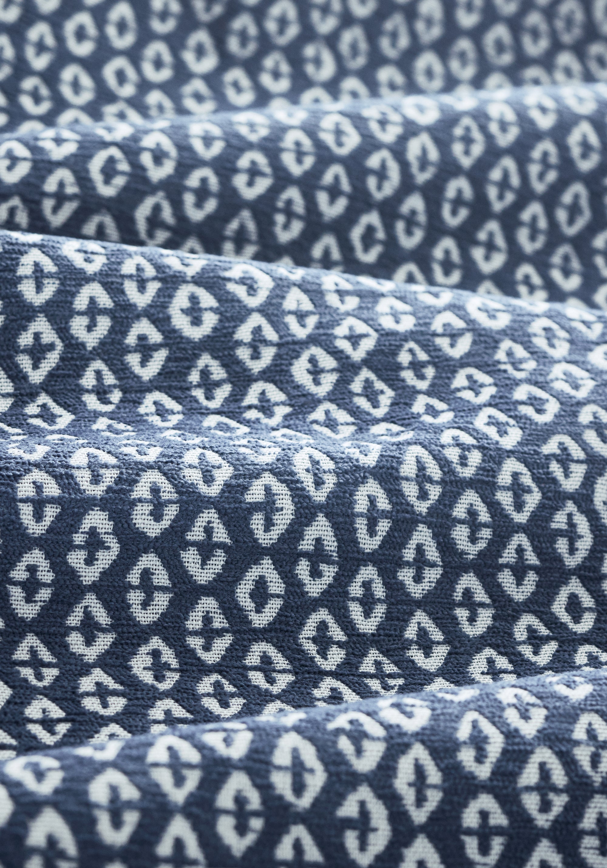 W711144 Perry Navy Acadia Fabric by Thibaut