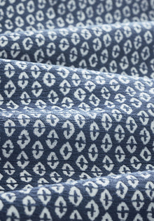W711144 Perry Navy Acadia Fabric by Thibaut