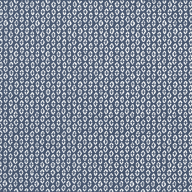 W711144 Perry Navy Acadia Fabric by Thibaut