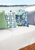 W711144 Perry Navy Acadia Fabric by Thibaut
