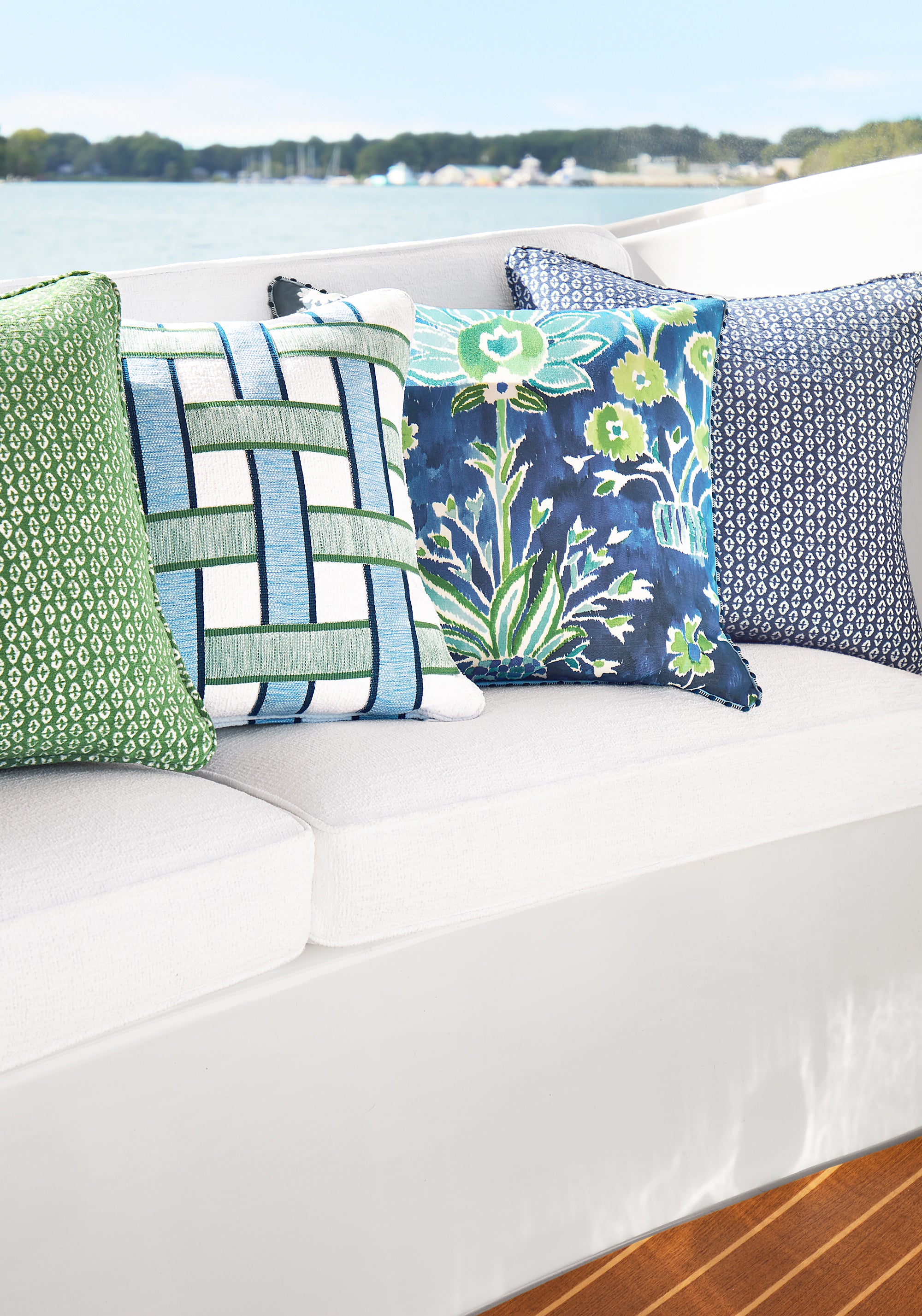 W711144 Perry Navy Acadia Fabric by Thibaut