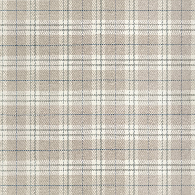 W711326 Percival Plaid Flax Fabric by Thibaut
