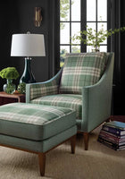 Percival Plaid Pine Savile Fabric by Thibaut