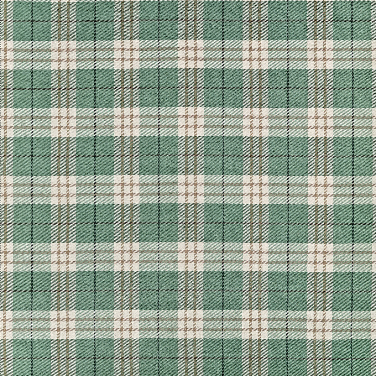 W711328 Percival Plaid Pine Fabric by Thibaut