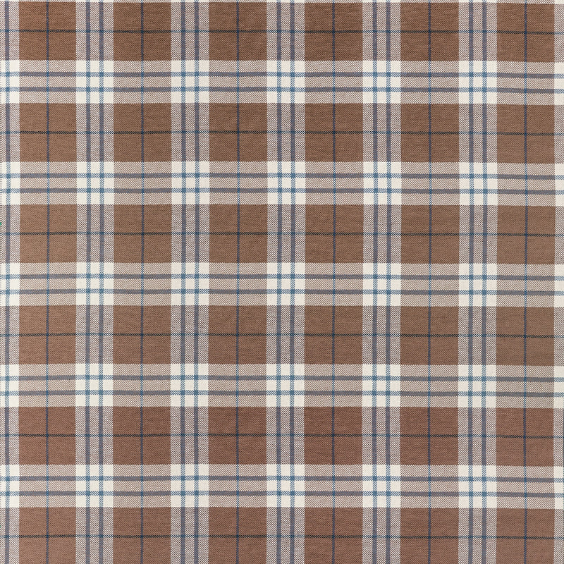 W711330 Percival Plaid Sienna Fabric by Thibaut