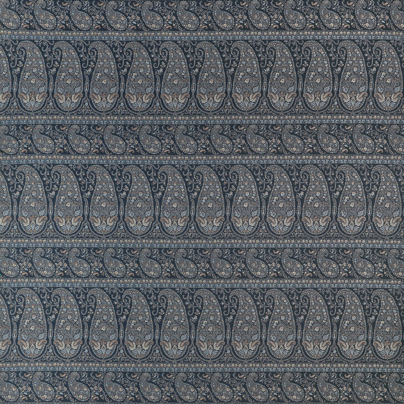 W711333 Emalin Paisley Charcoal Fabric by Thibaut