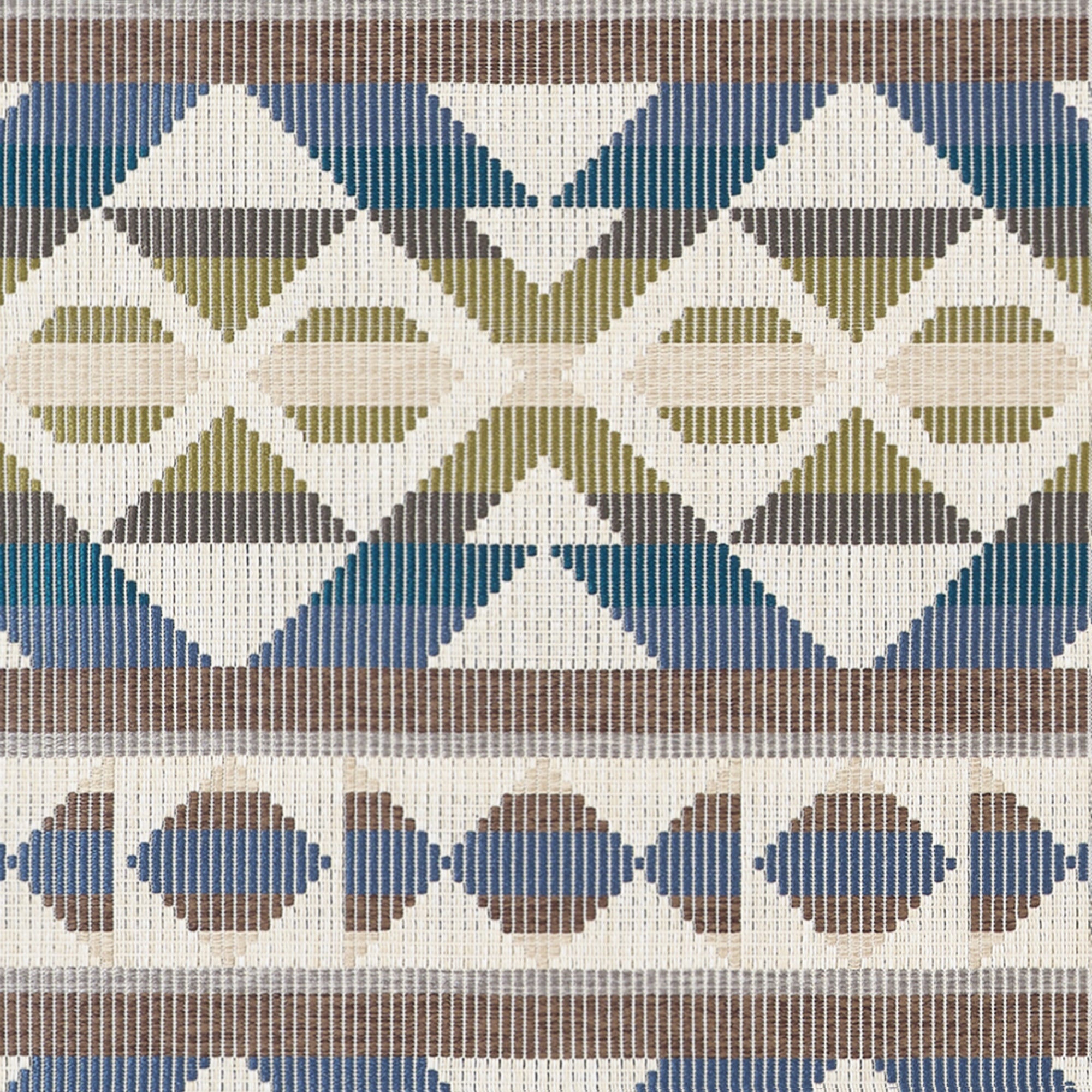 W712027 Berber Blanket Green and Blue Vista Fabric by Thibaut