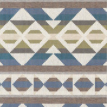 W712027 Berber Blanket Green and Blue Vista Fabric by Thibaut