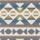 Berber Blanket Green and Blue Vista Fabric by Thibaut