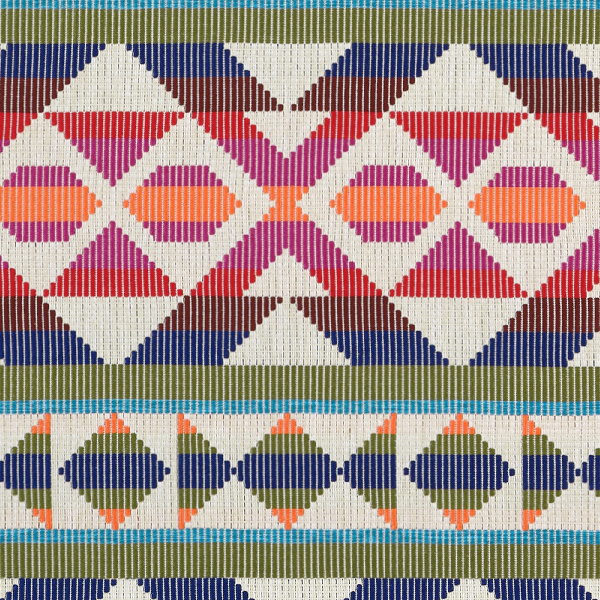 W712028 Berber Blanket Fuchsia and Navy Vista Fabric by Thibaut