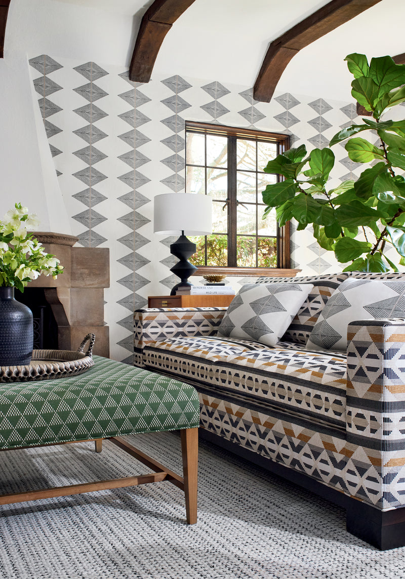 W712029 Berber Blanket Black Vista Fabric by Thibaut