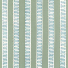 W714629 Raritan Line Embroidery Sage Fabric by Thibaut