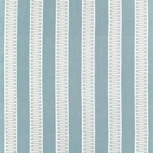 W714630 Raritan Line Embroidery Spa Blue Fabric by Thibaut