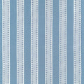 Raritan Line Embroidery Blue Fairhaven Fabric by Thibaut