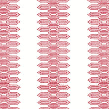 W720812 Nola Stripe Embroidery Pink Eden Fabric by Thibaut