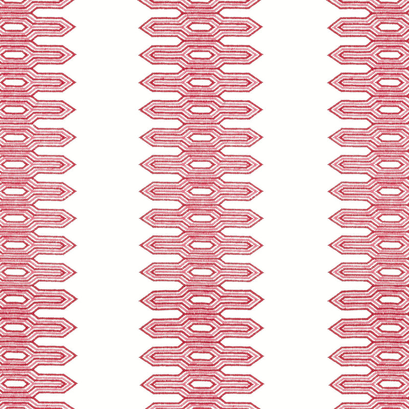 W720812 Nola Stripe Embroidery Pink Eden Fabric by Thibaut