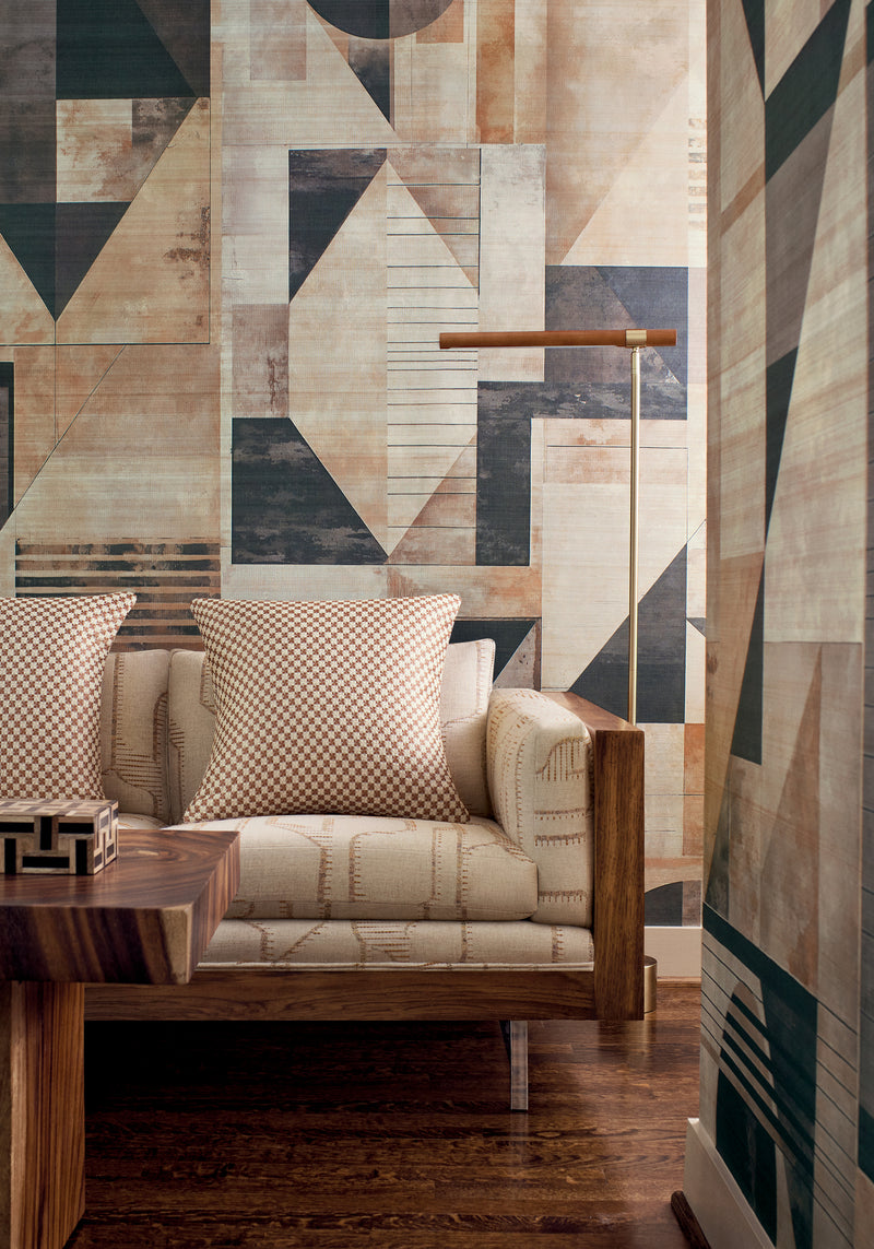 W724496 Moulinet Copper Yutori Fabric by Thibaut