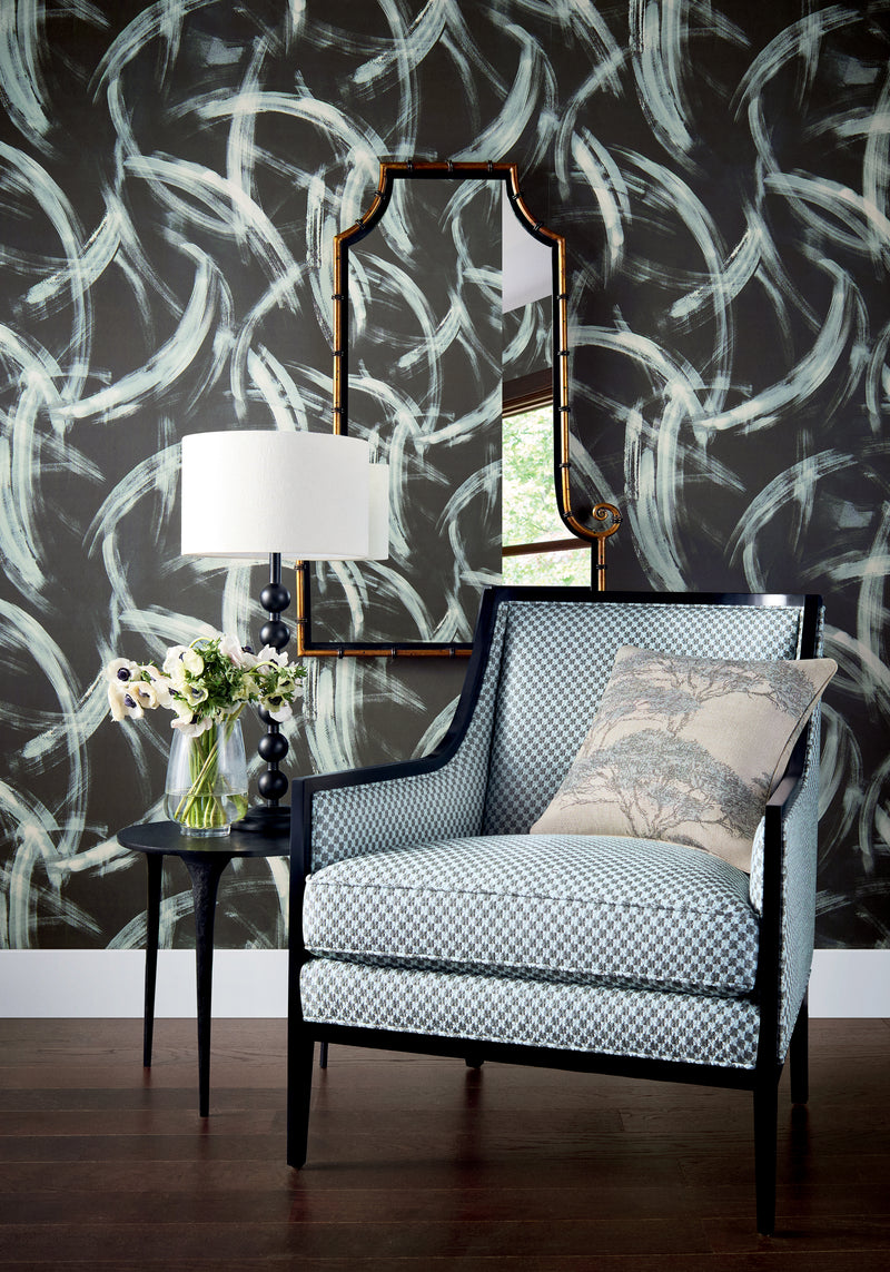 W724498 Moulinet Mineral Yutori Fabric by Thibaut