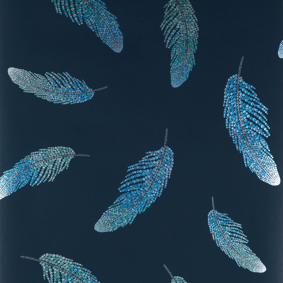 W7261-01 Adornado Navy / Sapphire Wallpaper by Matthew Williamson