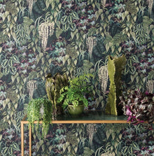 W7330-02 Green Wall Folium Wallpaper By Osborne & Little