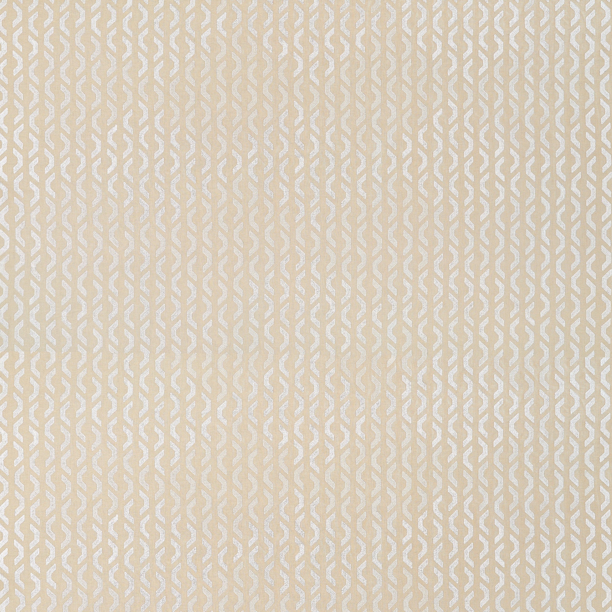 W745048 Coronado Embroidery Beige Wanderlust Fabric by Thibaut